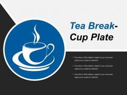 Tea break cup plate