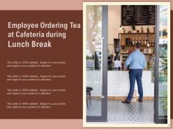 Tea Break Employee Ordering Recreational Beverage Relaxing Cafeteria