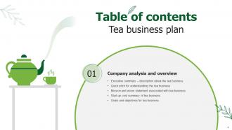 Tea Business Plan Powerpoint Presentation Slides BP Graphical Interactive