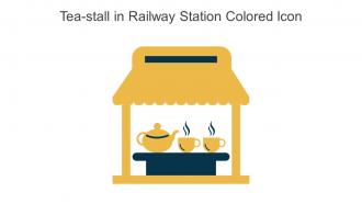 Tea Stall In Railway Station Colored Icon In Powerpoint Pptx Png And Editable Eps Format
