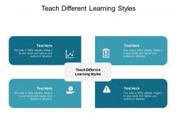 Teach different learning styles ppt powerpoint presentation summary show cpb