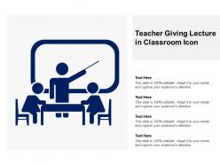 Teacher Giving Lecture In Classroom Icon