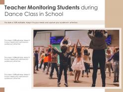 Teacher Monitoring Students During Dance Class In School