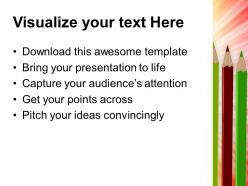 Teacher powerpoint templates pencils future leadership ppt slide
