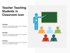 Teacher Teaching Students In Classroom Icon