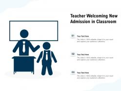 Teacher Welcoming New Admission In Classroom