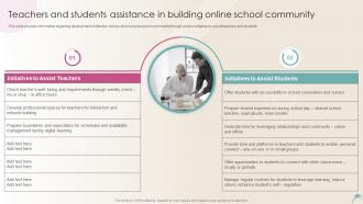 Teachers And Students Assistance In Building Distance Learning Playbook