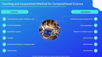 Teaching And Assessment Method For Computational Science Scientific Computation