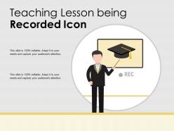 Teaching lesson being recorded icon