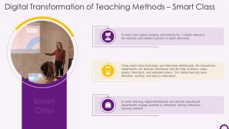 Teaching Method Digitalization In Education Industry With Smart Class Training Ppt