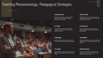 Teaching Phenomenology Pedagogical Strategies Ppt Example ST AI SS