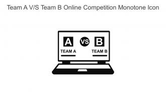 Team A Vs Team B Online Competition Monotone Icon In Powerpoint Pptx Png And Editable Eps Format