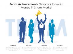 Team achievements graphics to invest money in share market infographic template