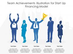 Team achievements illustration for start up financing model infographic template