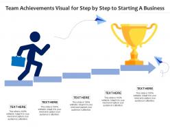 Team achievements visual for step by step to starting a business infographic template