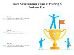 Team Achievements Visual Of Pitching A Business Plan Infographic Template