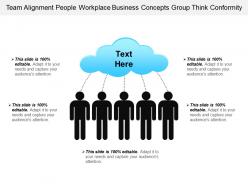 Team alignment people workplace business concepts group think conformity