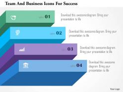 Team and business icons for success powerpoint templates