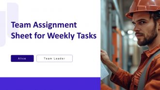 Team Assignment Sheet For Weekly Tasks PPT Guidelines AT