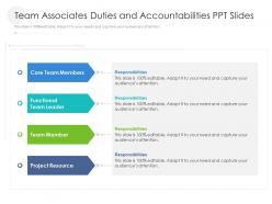 Team associates duties and accountabilities ppt slides