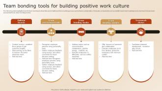 Team Bonding Tools For Building Positive Work Culture