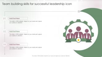 Team Building Skills For Successful Leadership Icon
