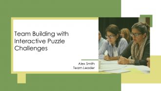 Team Building With Interactive Puzzle Challenges PPT PowerPoint AT