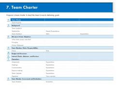 Team charter look like ppt powerpoint presentation ideas show
