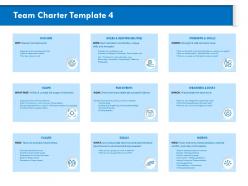 Team charter template celebrate m825 ppt powerpoint presentation outline styles