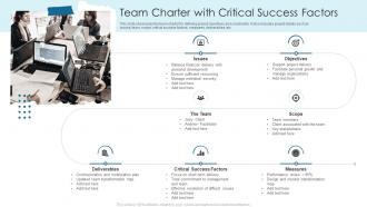 Team Charter With Critical Success Factors