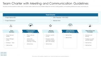 Team Charter With Meeting And Communication Guidelines