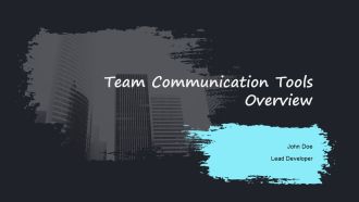 Team Communication Tools Overview PPT Example AT