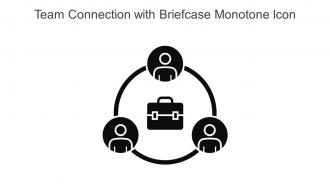 Team Connection With Briefcase Monotone Icon In Powerpoint Pptx Png And Editable Eps Format