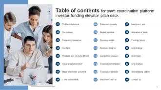 Team Coordination Platform Investor Funding Elevator Pitch Deck Ppt Template Impactful Impressive
