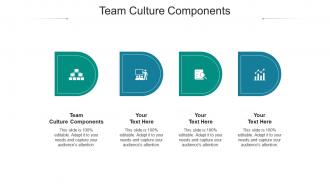 Team culture components ppt powerpoint presentation styles structure cpb
