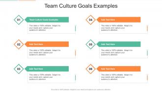 Team Culture Goals Examples In Powerpoint And Google Slides Cpb