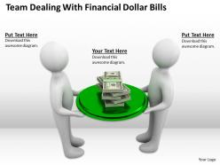 Team dealing with financial dollar bills ppt graphics icons powerpoint