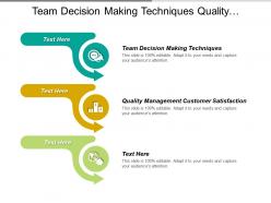 Team decision making techniques quality management customer satisfaction cpb