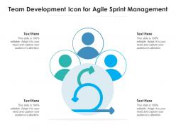 Team development icon for agile sprint management