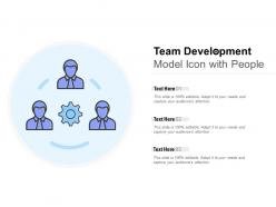 Team development model icon with people