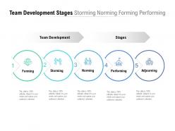 Team development stages storming norming forming performing