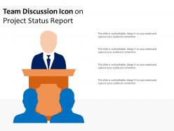 Team discussion icon on project status report