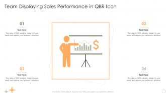 Team Displaying Sales Performance In QBR Icon