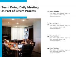 Team doing daily meeting as part of scrum process