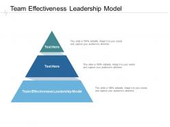 Team effectiveness leadership model ppt powerpoint presentation inspiration rules cpb