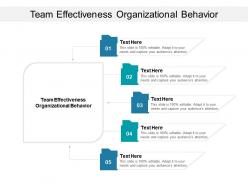 Team effectiveness organizational behavior ppt powerpoint presentation introduction cpb