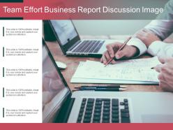 Team effort business report discussion image
