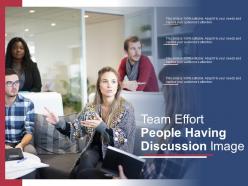 Team effort people having discussion image