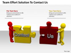 Team effort solution to contact us ppt graphics icons powerpoint