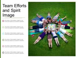 Team efforts and spirit image